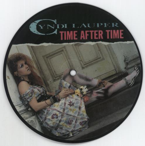 Cyndi Lauper Time After Time 7" vinyl picture disc (7 inch picture disc single) UK LAU7PTI06587