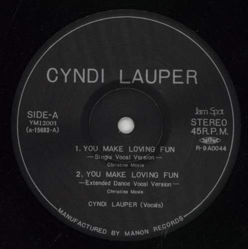 Cyndi Lauper You Make Loving Fun - EX 12" vinyl single (12 inch record / Maxi-single) Japanese LAU12YO849010