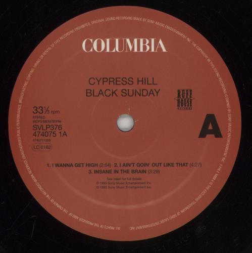 Cypress Hill Black Sunday - 180gm 2-LP vinyl record set (Double LP Album) UK CYP2LBL862474