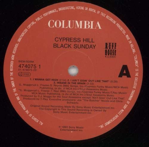 Cypress Hill Black Sunday - EX 2-LP vinyl record set (Double LP Album) Dutch CYP2LBL864031