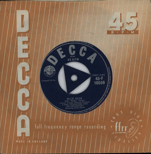 Cyril Stapleton Blue Star 7" vinyl single (7 inch record / 45) UK CS607BL572758