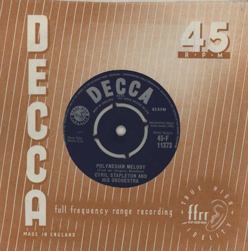 Cyril Stapleton Polynesian Melody 7" vinyl single (7 inch record / 45) UK CS607PO420314