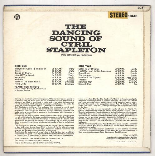 Cyril Stapleton The Dancing Sound Of Cyril Stapleton vinyl LP album (LP record) UK CS6LPTH735548