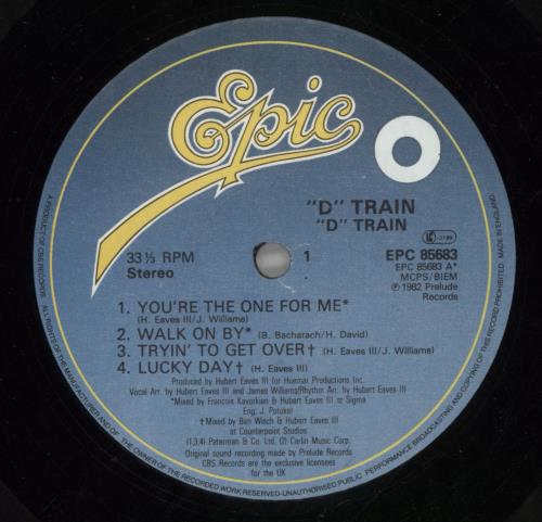 D-Train You're The One For Me vinyl LP album (LP record) UK DTALPYO316934