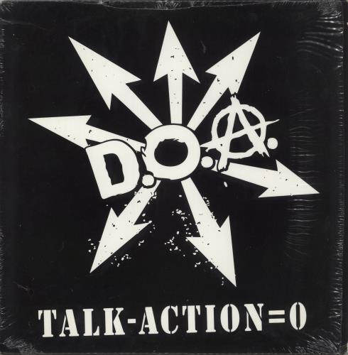 D.O.A. Talk - Action = 0 vinyl LP album (LP record) Canadian D-ALPTA866446