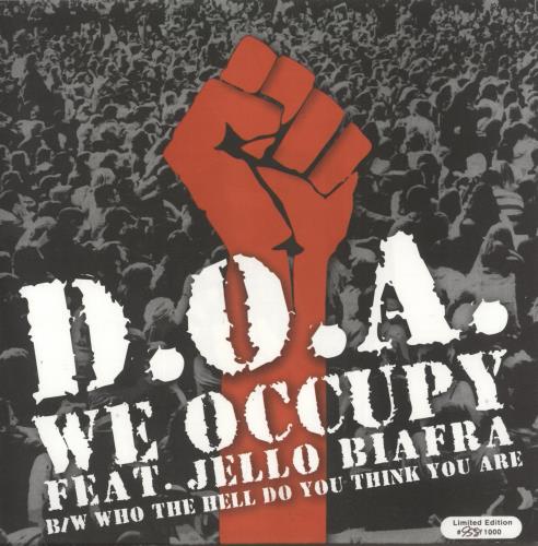 D.O.A. We Occupy 7" vinyl single (7 inch record / 45) US D-A07WE866368