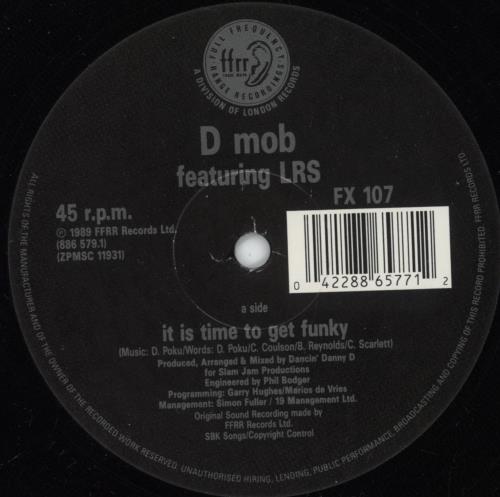 D Mob It Is Time To Get Funky 12" vinyl single (12 inch record / Maxi-single) UK D-M12IT186587