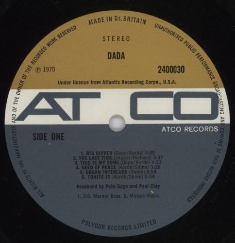 Dada Dada vinyl LP album (LP record) UK 1DALPDA453797