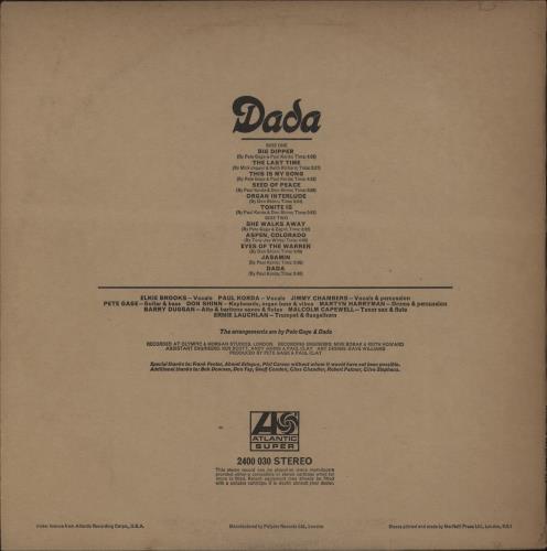 Dada Dada vinyl LP album (LP record) UK 1DALPDA453797