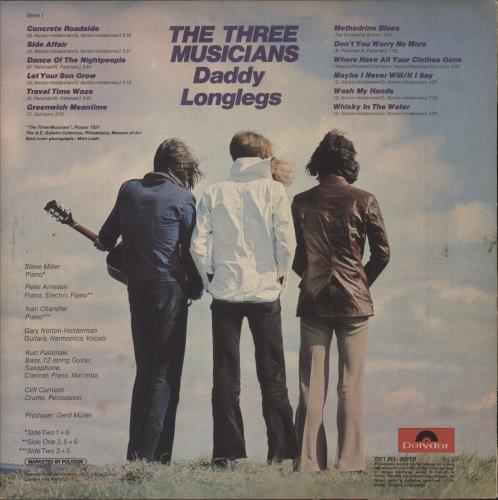 Daddy Longlegs Three Musicians - VG vinyl LP album (LP record) UK DYGLPTH874695