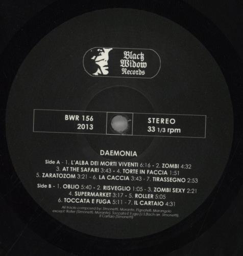 Daemonia Zombi / Dawn Of The Dead vinyl LP album (LP record) Italian 7GMLPZO858379