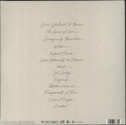 Daft Punk Random Access Memories (Drumless Edition) - Sealed 2-LP vinyl record set (Double LP Album) UK DFP2LRA855672