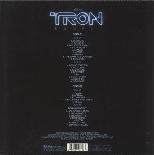 Daft Punk Tron Legacy - Blue & Clear Vinyl - Sealed 2-LP vinyl record set (Double LP Album) US DFP2LTR875845