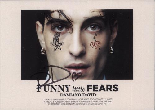 Damiano David Funny Little Fears - Zoetrope Picture Disc + Autographed Art Card - Sealed picture disc LP (vinyl picture disc album) UK 92NPDFU873565