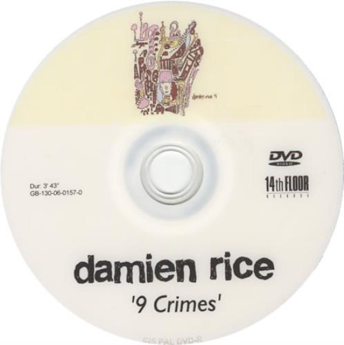 Damien Rice 9 Crimes promo DVD-R UK DA0DRCR398107