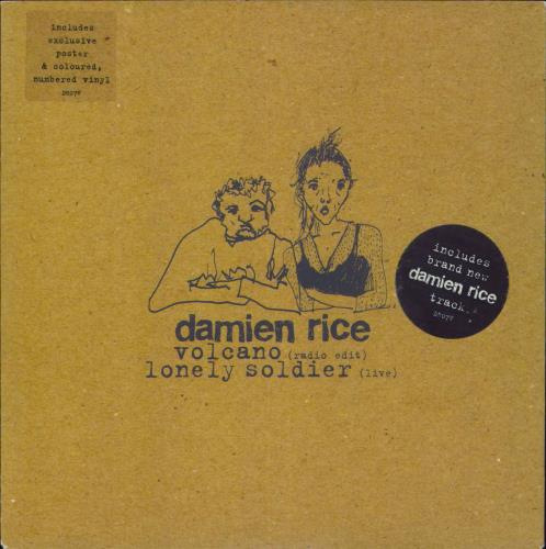 Damien Rice Volcano - Toffee Vinyl 7" vinyl single (7 inch record / 45) UK DA007VO319892
