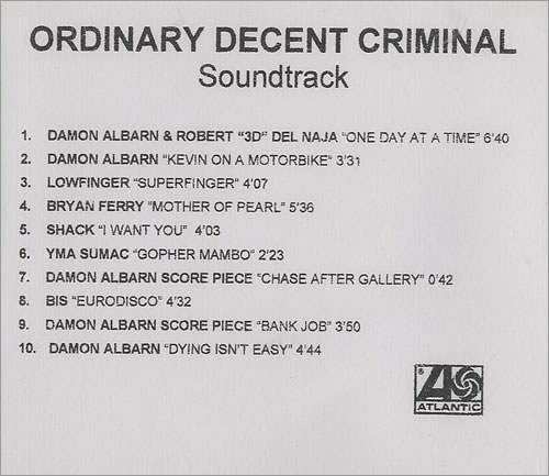 Damon Albarn Ordinary Decent Criminal CD-R acetate UK DALCROR153456