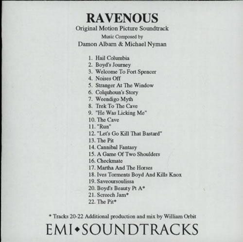 Damon Albarn Ravenous CD-R acetate UK DALCRRA142721