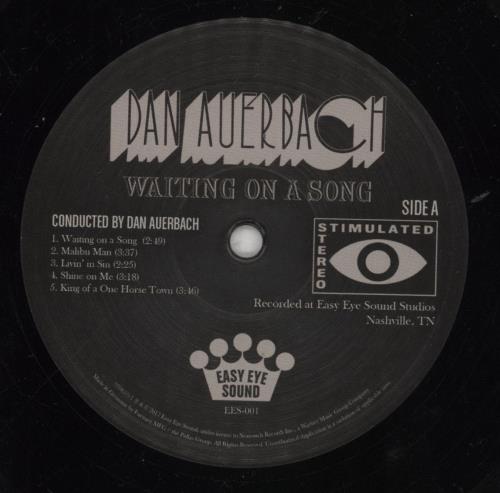 Dan Auerbach Waiting On A Song vinyl LP album (LP record) US AU6LPWA856534