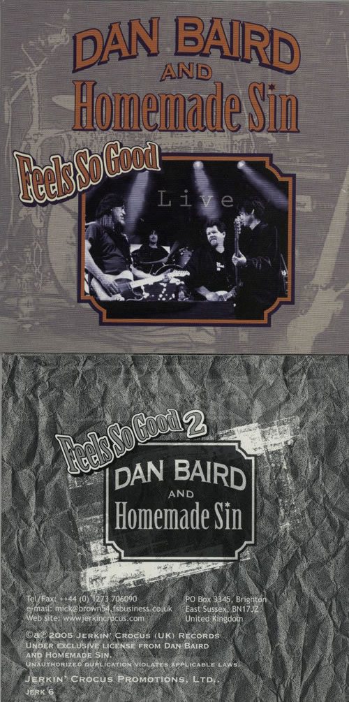 Dan Baird & The Homemade Sin Feels So Good 2 CD album set (Double CD) UK DM92CFE573276