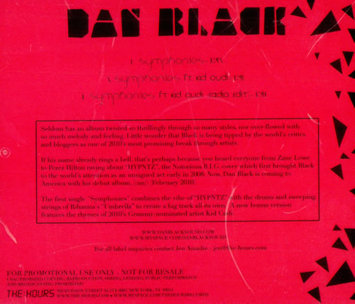 Dan Black Symphonies CD single (CD5 / 5") US DT5C5SY504737