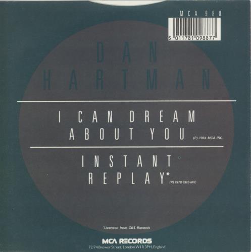 Dan Hartman I Can Dream About You 7" vinyl single (7 inch record / 45) UK DHA07IC517788