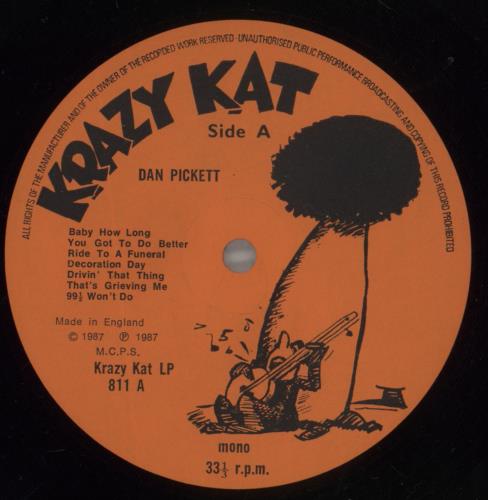 Dan Pickett 1949 Country Blues vinyl LP album (LP record) UK 93OLPCO877885