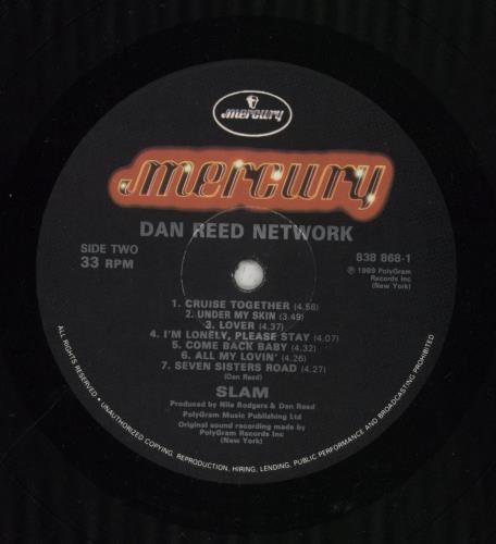 Dan Reed Network Slam vinyl LP album (LP record) UK DRNLPSL277501