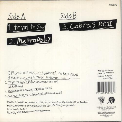 Dan Sartain Tryin To Say 7" vinyl single (7 inch record / 45) UK DN507TR870256