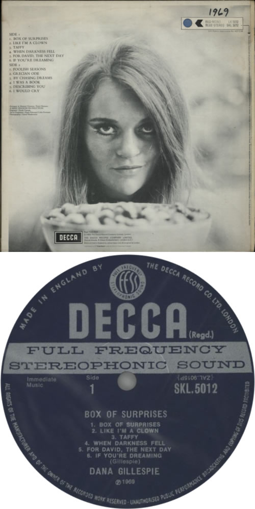 Dana Gillespie Box Of Surprises - 1st vinyl LP album (LP record) UK PIELPBO612934