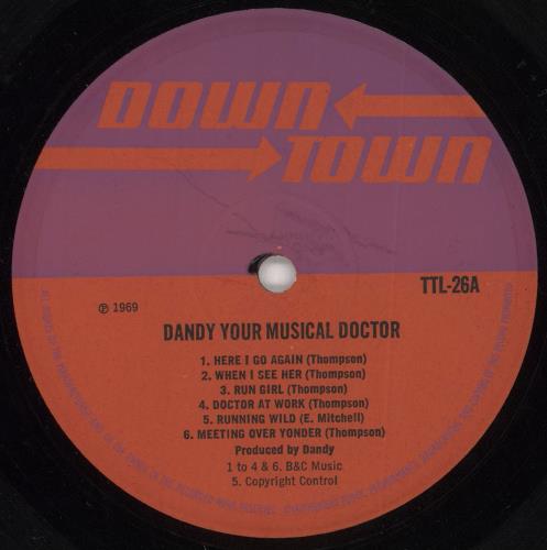 Dandy Livingstone Your Musical Doctor vinyl LP album (LP record) UK DYILPYO731921