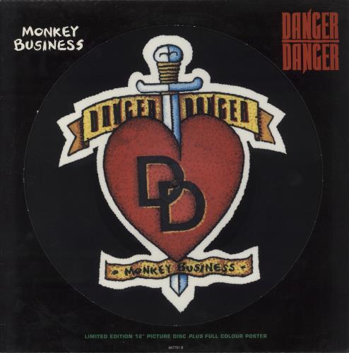 Danger Danger Monkey Business + Poster 12" vinyl picture disc (12 inch picture record) UK D-D2PMO102740
