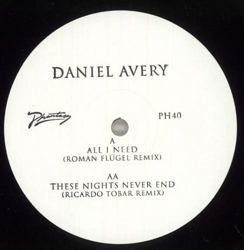 Daniel Avery All I Need 12" vinyl single (12 inch record / Maxi-single) UK 0DQ12AL735370