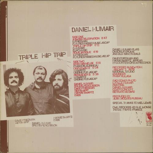 Daniel Humair Triple Hip Trip vinyl LP album (LP record) French 5AWLPTR802349