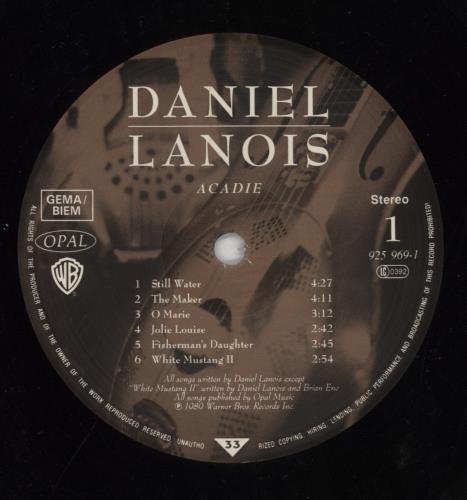 Daniel Lanois Acadie vinyl LP album (LP record) German DNLLPAC522528