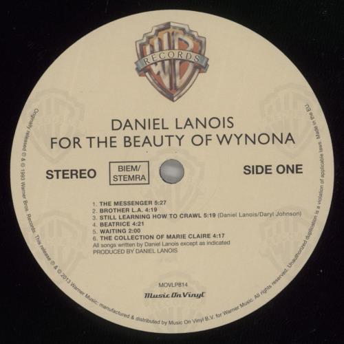Daniel Lanois For The Beauty Of Wynona - 180gm Vinyl vinyl LP album (LP record) UK DNLLPFO878926