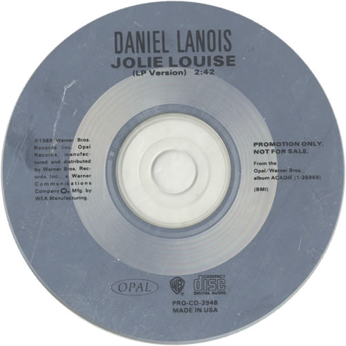 Daniel Lanois Jolie Louise CD single (CD5 / 5") US DNLC5JO512700