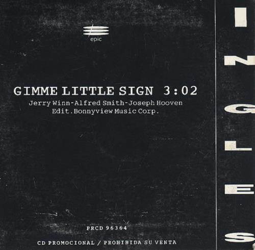 Danielle Brisebois Gimme Little Sign CD single (CD5 / 5") Mexican DBBC5GI254072