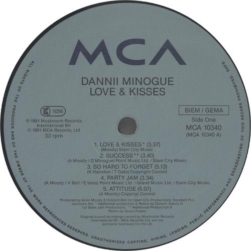 Dannii Minogue Love & Kisses - Stickered Sleeve + Poster vinyl LP album (LP record) UK DANLPLO76345