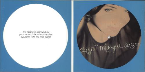Dannii Minogue Success + Sleeve 7" vinyl picture disc (7 inch picture disc single) UK DAN7PSU97703