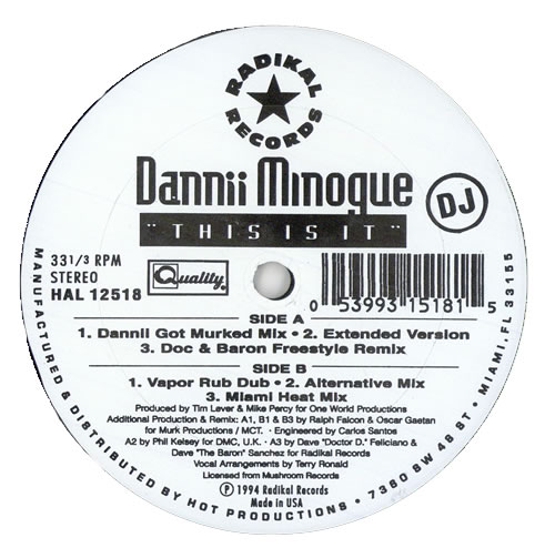 Dannii Minogue This Is It 12" vinyl single (12 inch record / Maxi-single) US DAN12TH68205