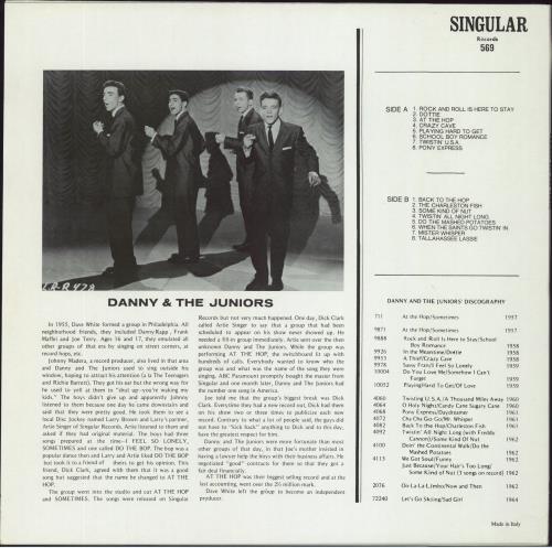 Danny & The Juniors Rock and Roll Is Here To Stay vinyl LP album (LP record) Italian DYULPRO819146