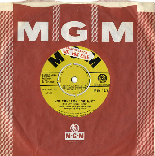 Danny Davis Main Theme From 'The Saint' - Sample 7" vinyl single (7 inch record / 45) UK DD007MA577261