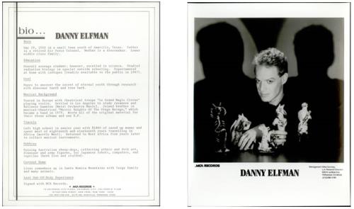 Danny Elfman So-Lo media press kit US DXNKISO525498