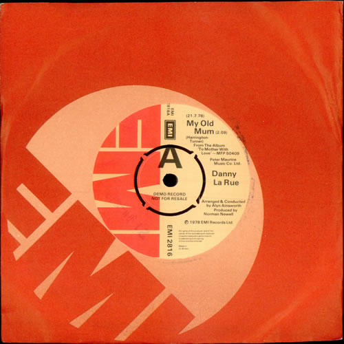 Danny La Rue My Old Mum 7" vinyl single (7 inch record / 45) UK DR307MY502681