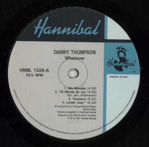Danny Thompson Whatever vinyl LP album (LP record) UK DQGLPWH479423