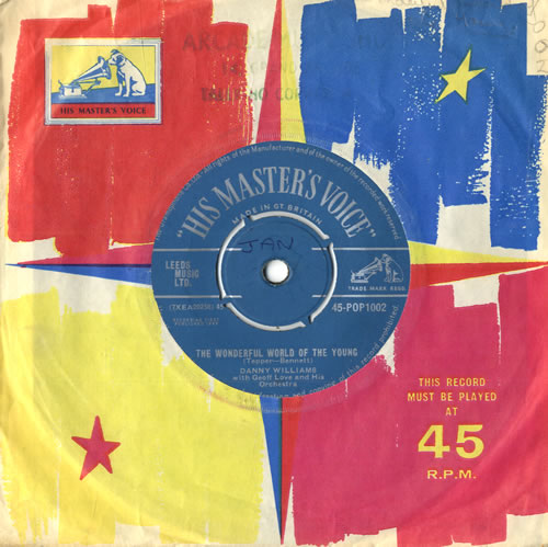 Danny Williams The Wonderful World Of The Young 7" vinyl single (7 inch record / 45) UK DW-07TH560574