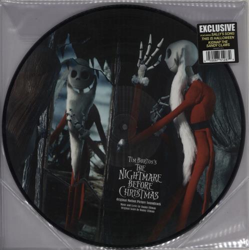 Danny Elfman The Nightmare Before Christmas - 180gm picture disc LP (vinyl picture disc album) UK DXNPDTH639508