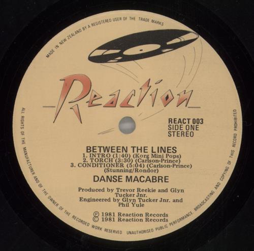 Danse Macabre (NZ) Between The Lines 12" vinyl single (12 inch record / Maxi-single) New Zealand 9QN12BE877581