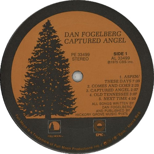 Dan Fogelberg Captured Angel UK vinyl LP album (LP record) (628122)